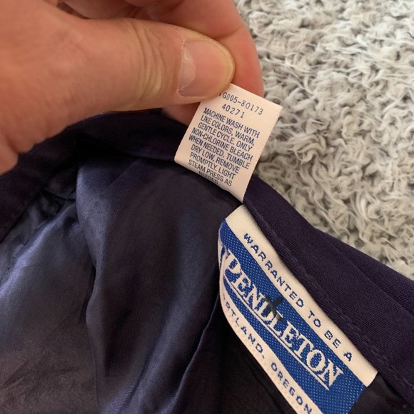 Cute Purple Pendleton Skirt. Size 6. Pendleton of Portland Oregon. Made in USA. - Picture 13 of 15